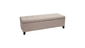 Image of a Fabric Tufted Ottoman Bench