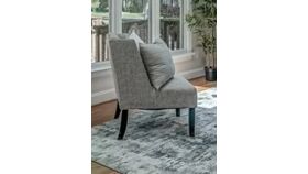 Image of a Grey Tufted Accent Chair