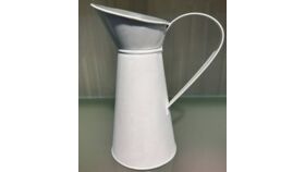 Image of a White Metal Pitcher