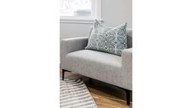 Image of a Mona Grey Upholstered Armchair