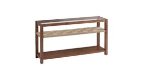 Image of a Lincoln Wood & Jute Console Table