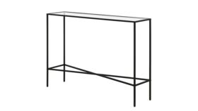 Image of a Holte Black & Glass Rectangular Console Table