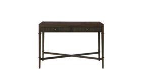 Image of a Kenna Dark Wood Fluted Console Table