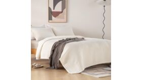 Image of a Classy White King Quilt Coverlet