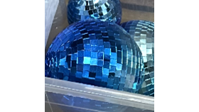 Image of a Dark Blue Disco Balls
