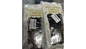 Image of a 3' x 8' Silver Mylar Curtain
