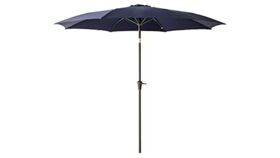 Image of a 9' Navy Blue Umbrella W/ Base