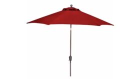 Image of a 9' Red Umbrella W/ Base