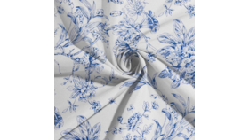 Image of a Blue French Toile Polyester Napkin