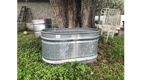 Image of a Metal Water Trough - Tall 100 gallon