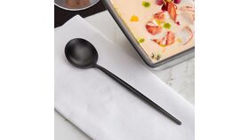 Image of a Modern flatware (black matte) dinner spoon