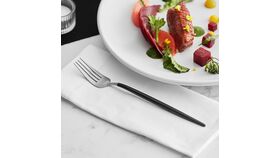 Image of a Modern Flatware (silver w/ black handle) salad fork