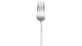 Image of a Modern Flatware (silver w/ white handle) dinner fork