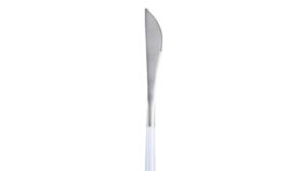 Image of a Modern Flatware (silver w/ white handle) knife