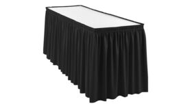 Image of a 13' Black Polyester Skirt