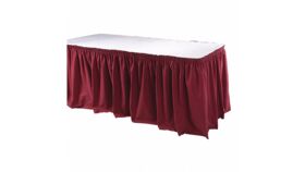 Image of a 13' Burgundy Polyester Skirt