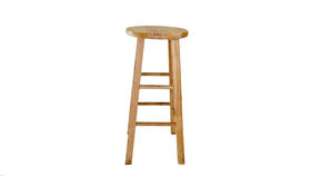 Image of a Classic Wooden Barstool