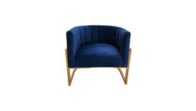 Image of a Luxe Royal Blue Velvet Accent Chair