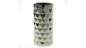 Image of a 11" Geometric  Vase (Silver)