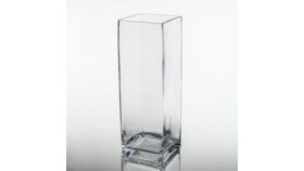 Image of a 11"x4" Square Vase (Clear)