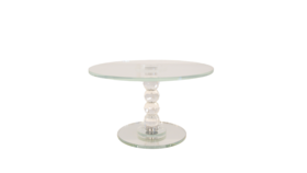 Image of a Glass Circular Stand with Crystal Balls