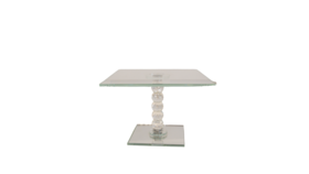 Image of a Glass Square Stand with Crystal Balls