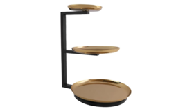 Image of a Black & Gold Dessert Stand