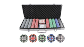 Image of a 500 piece 11.5g Dice Poker Chip Set