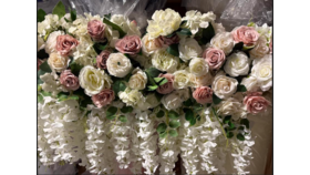 Image of a 4 ft hanging flower (Add blush flowers)