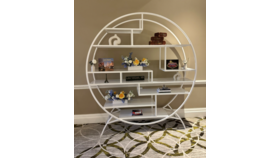 Image of a 8' Circular Shelf Back Bar ( DCA- Rendering Only)