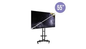 Image of a 55" Monitor TV on Rolling Stand