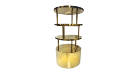 Image of a 360 Stainless Steel Gold Barback