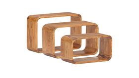 Image of a Coffee Table Set – 3-Piece Nesting Tables / Acacia Wood