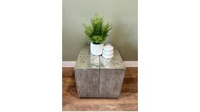 Image of a Coffee Table / Side Table – Silver Wood Look / Lightweight Modern Design