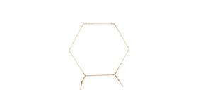 Image of a Hexagon Arch 96": Gold Metal