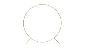 Image of a Circle Arch 96": Gold Metal