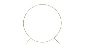 Image of a Circle Arch 96": Gold Metal