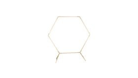 Image of a Hexagon Arch 72": Gold Metal