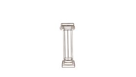 Image of a Column: 48"-wrought Iron