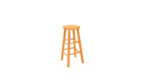 Image of a Bar Stool: Natural Wood