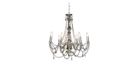 Image of a Chandelier: Beaded Silver  30 X 28"