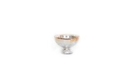 Image of a Champagne Mercury Glass Pedestal Bowl 7x7x5"