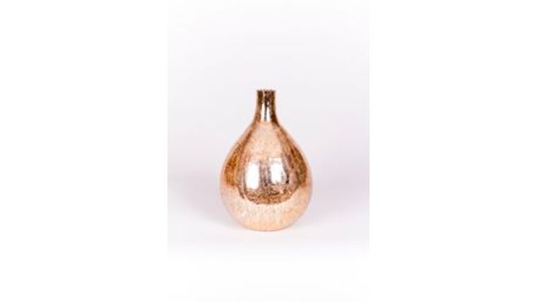 Crackle Glass Vase D11.5"x16": Gold : goodshuffle.com