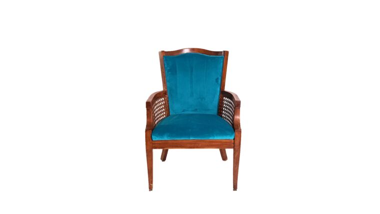 Blayke Vintage Chair: Teal Velvet : goodshuffle.com