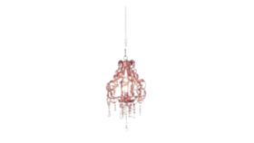 Image of a Chandelier Mini: Pink 13"w X 16" H