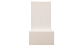 Image of a Escort Sign: White Acrylic Insert + White Wood Base
