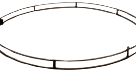 Image of a 8' Diameter Round Metal Ring: Black