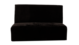 Image of a Blair Banquette 8' Velvet Slip Cover: Black