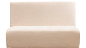 Image of a Blair Banquette 6' Chennile Slipcover: White
