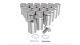 Image of a 1"x1" Silver Sign Standoffs